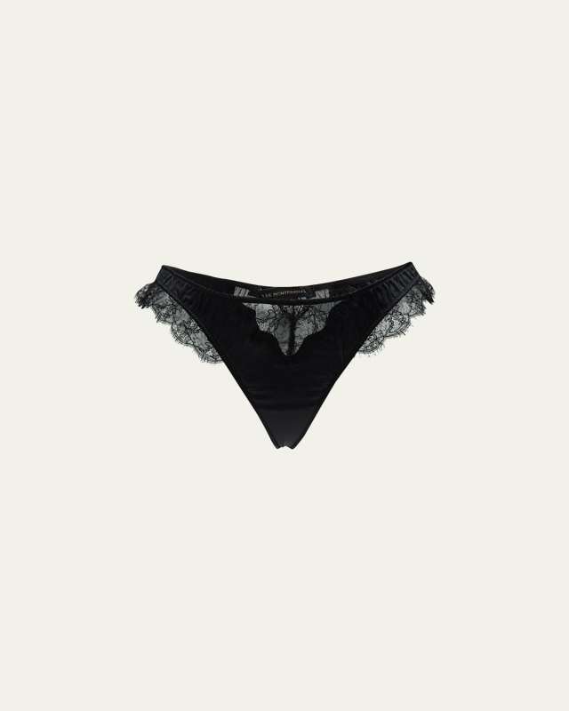 Sensuel Lace-Trim Silk Thon