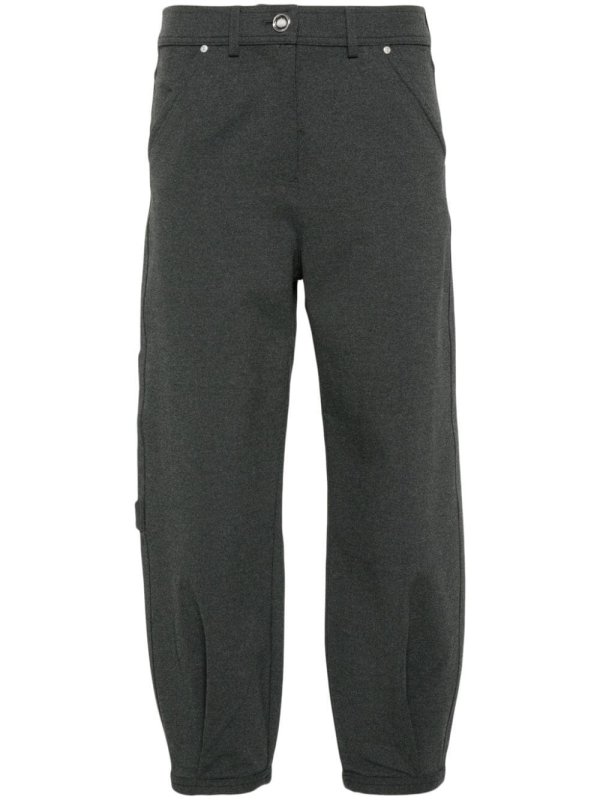 tapered cropped jersey trousers