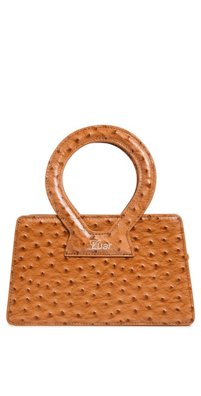 LUAR Small Ana Tan Ostrich Bag Tan Ostrich