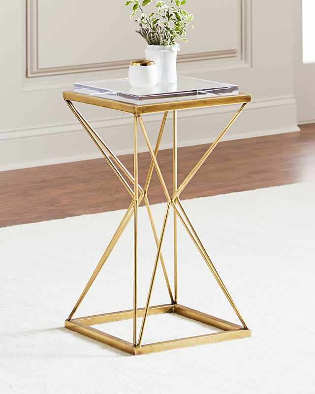 Geometric Brass Martini Table