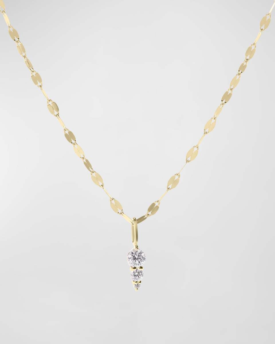 14K Gold Diamond Spike Pendant Necklace