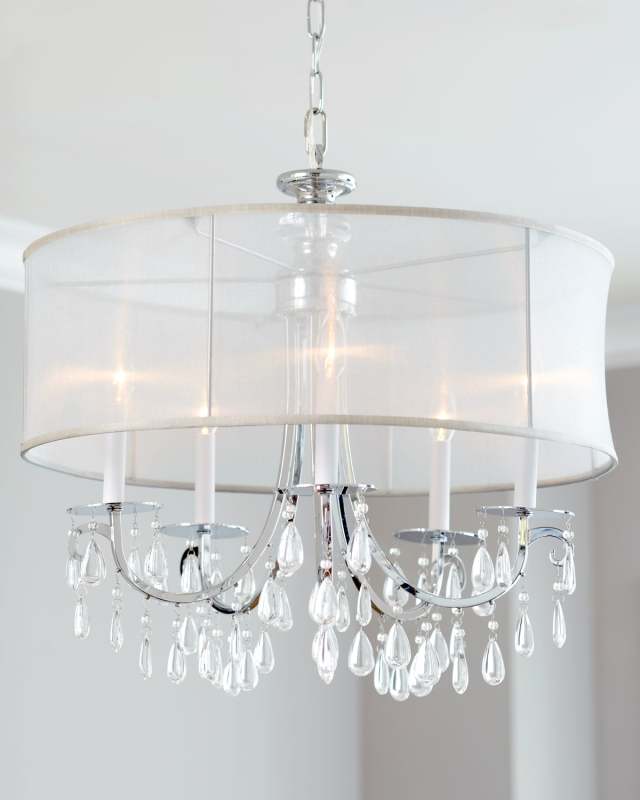 Hampton 5-Light Chrome Shaded Chandelier