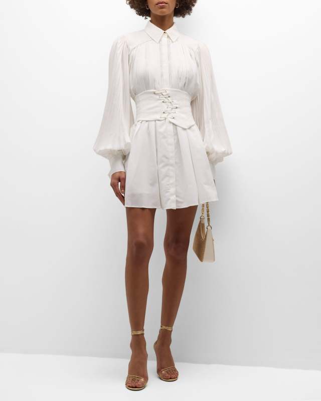 Airlie Long-Sleeve Corset Mini Dress