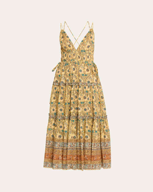 Rosa Printed A-Line Midi Dress
