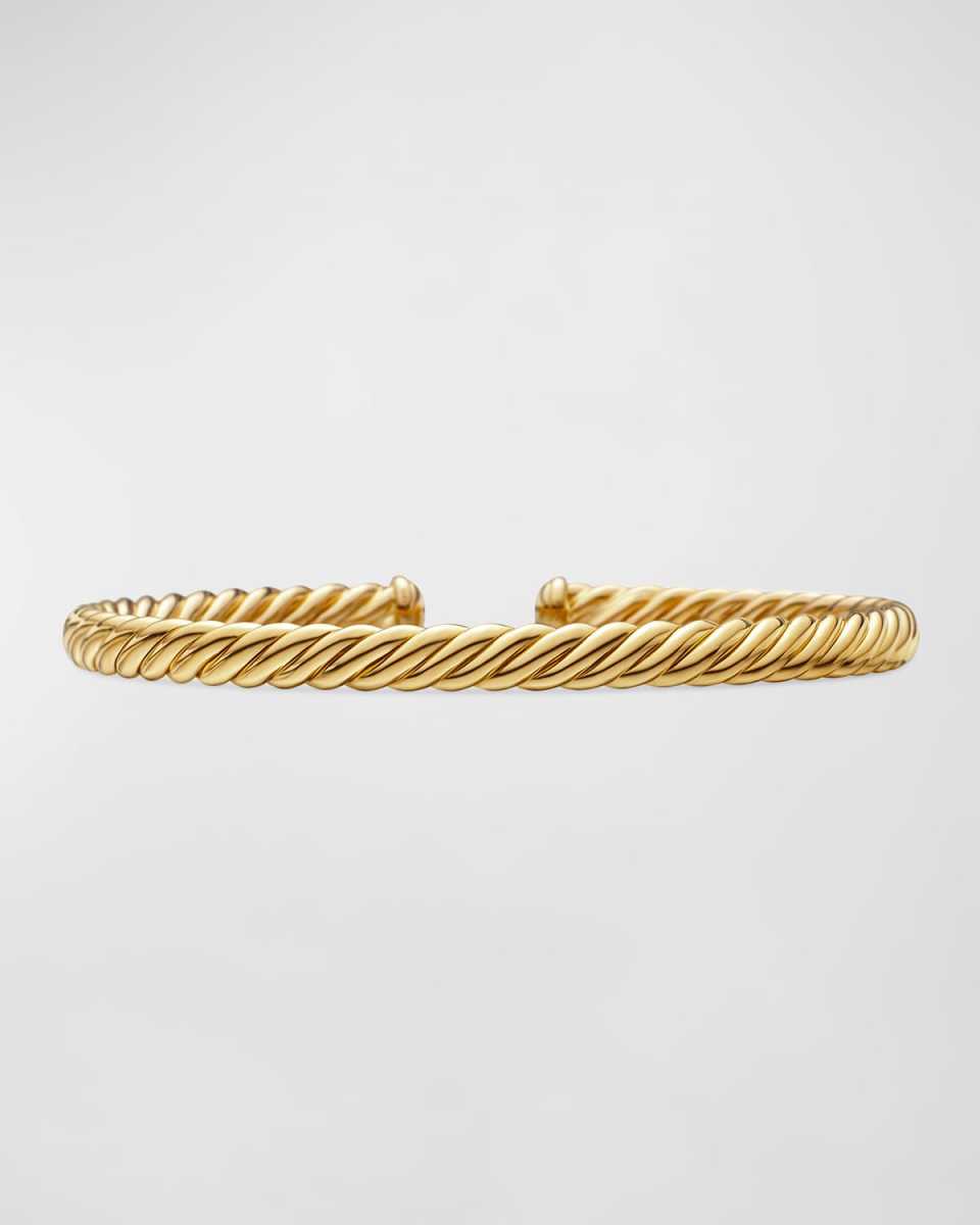Cablespira Oval Bracelet in 18K Gold, 4.5mm