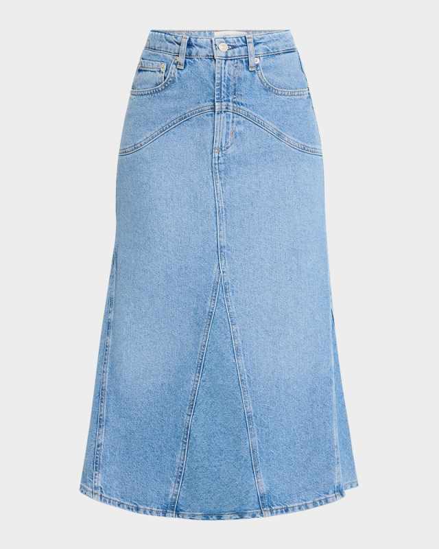 Del Rey Denim Midi Skirt