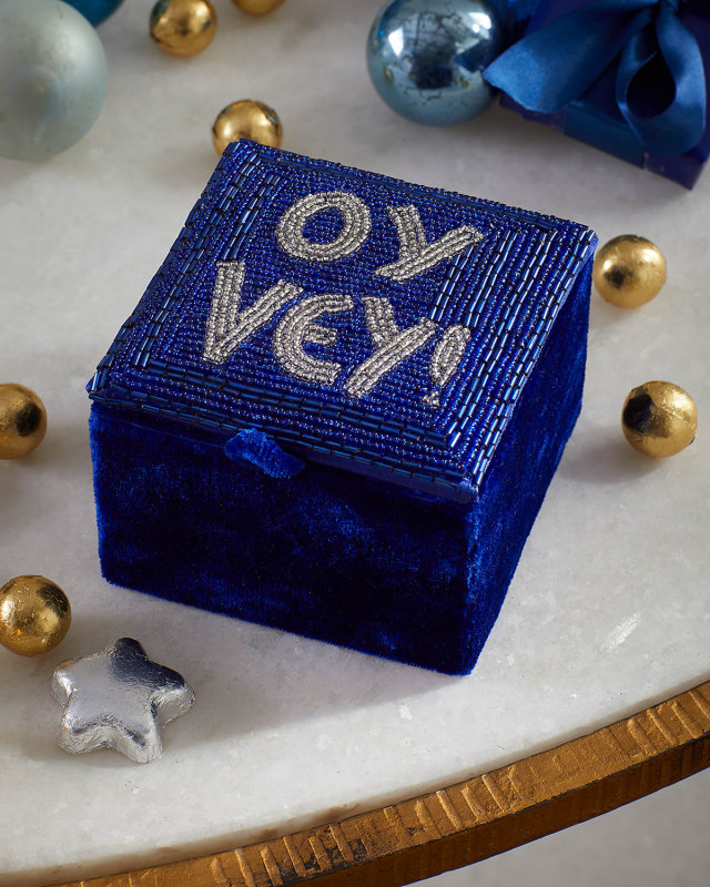 Beaded Oy Vey Velvet Box