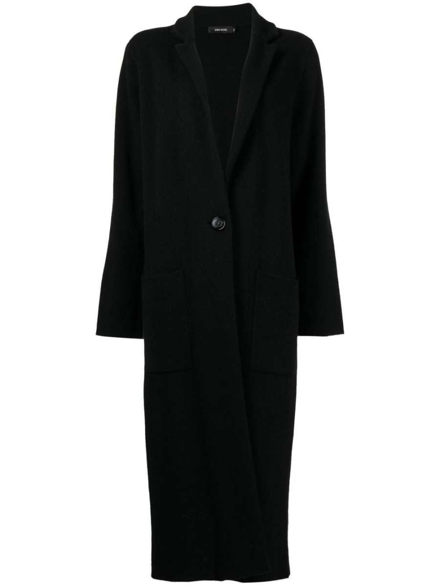 single-breasted fitted coat
