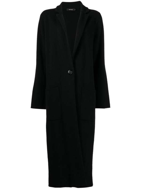 single-breasted fitted coat