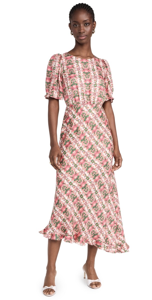 SALONI Vida D Dress Java Lace Blush