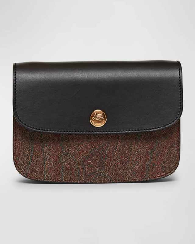 Essential Paisley-Print Flap Shoulder Bag