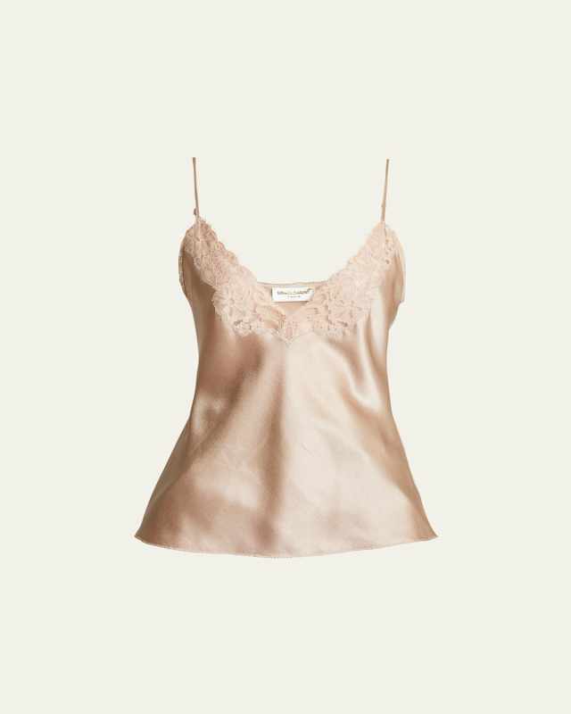 Satin Blouse with Lace Detail