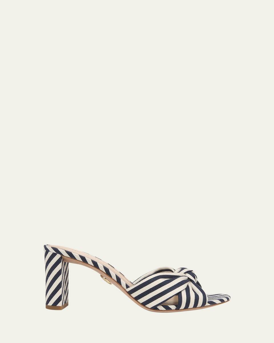 Ganita Knotted Stipe Slide Sandals