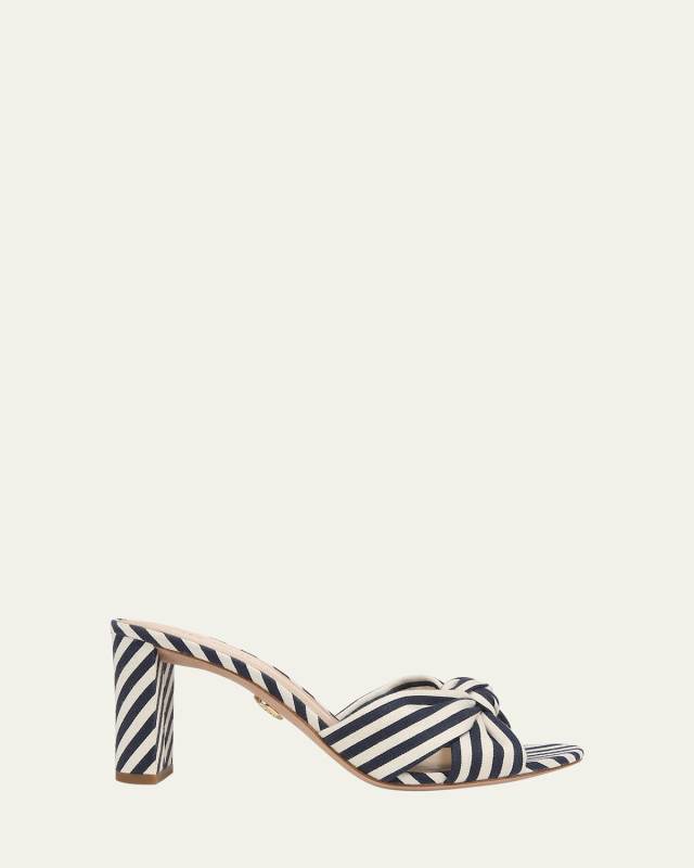 Ganita Knotted Stipe Slide Sandals