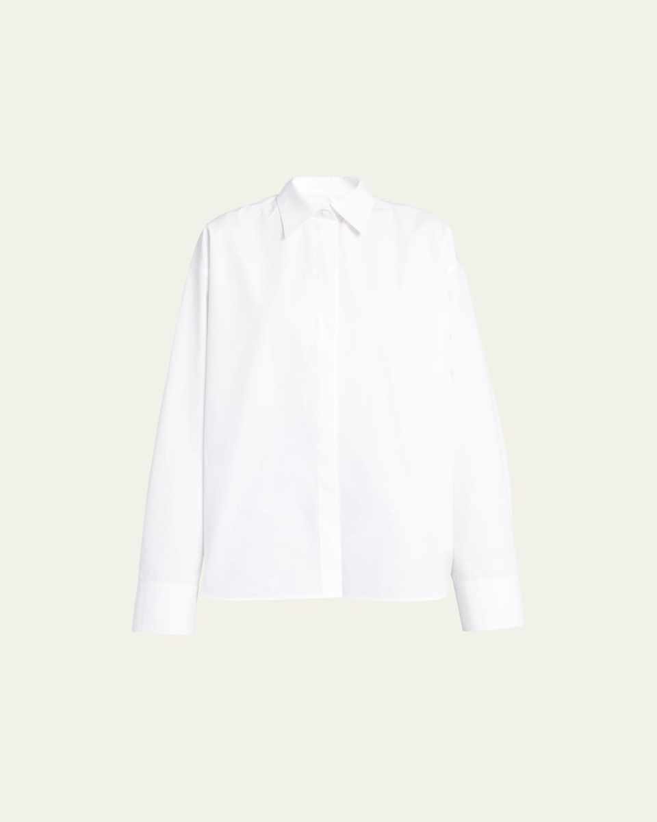 Relaxed Button-Front Blouse