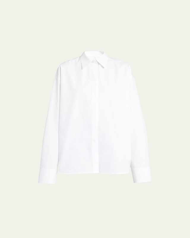 Relaxed Button-Front Blouse
