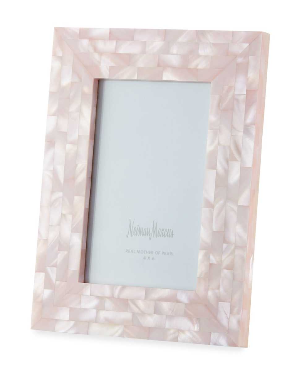 Mother-of-Pearl Picture Frame, Pink, 4" x 6"