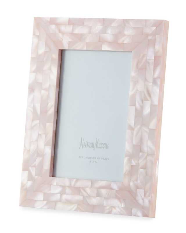 Mother-of-Pearl Picture Frame, Pink, 4" x 6"