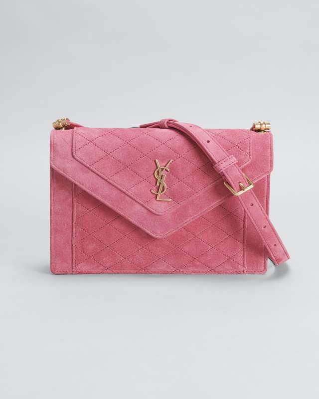 Gaby Mini Envelope Flap Suede Crossbody Bag