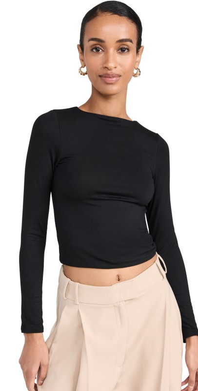 RE ONA Signature Long Sleeve Tee Black