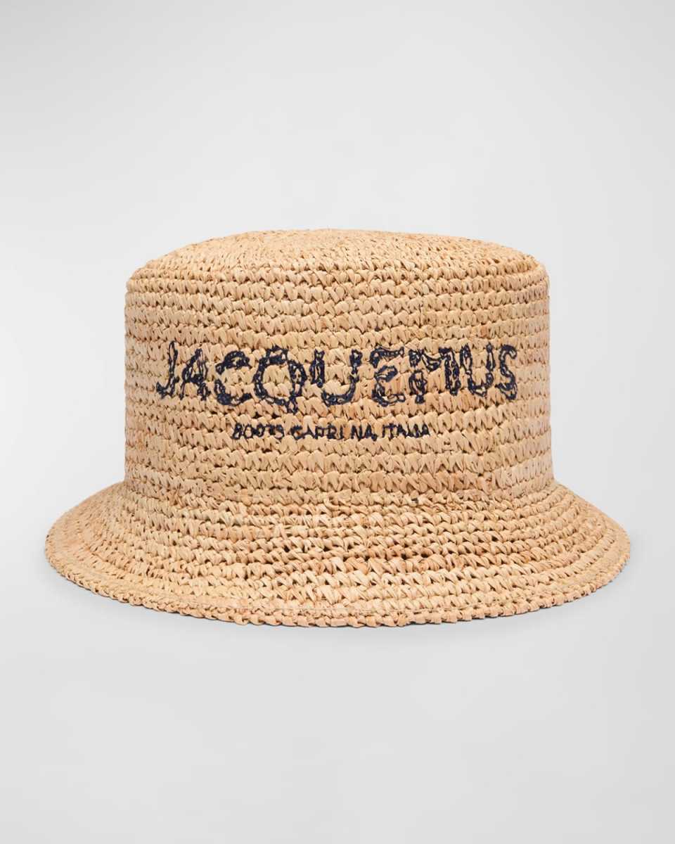 Le Bob Pesco Straw Bucket Hat