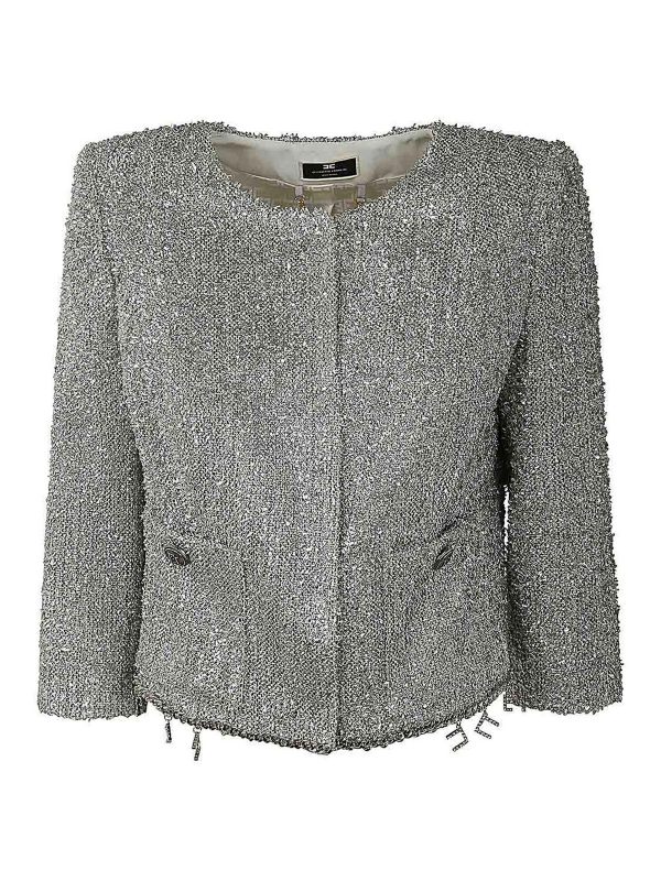 Elisabetta Franchi Veste Casual - Argent
