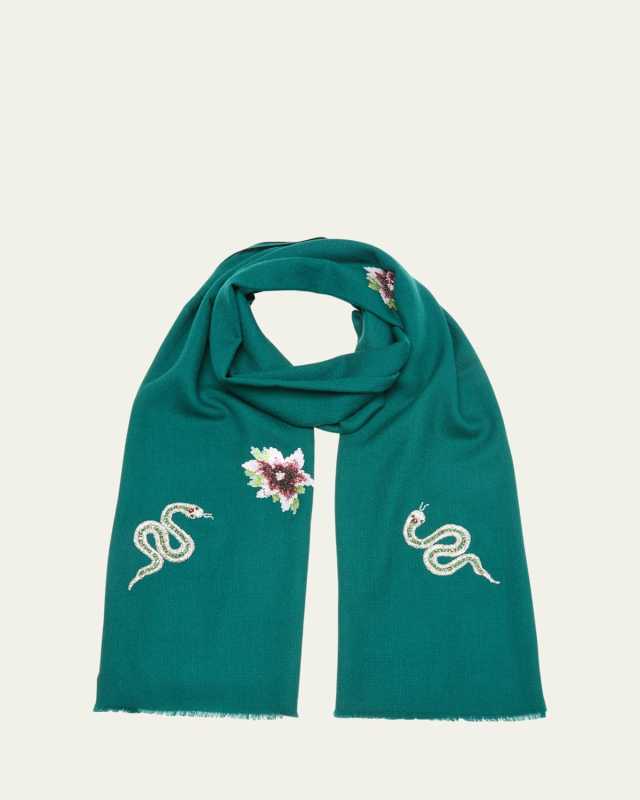 Asmodeus Beaded Merino Wool Scarf