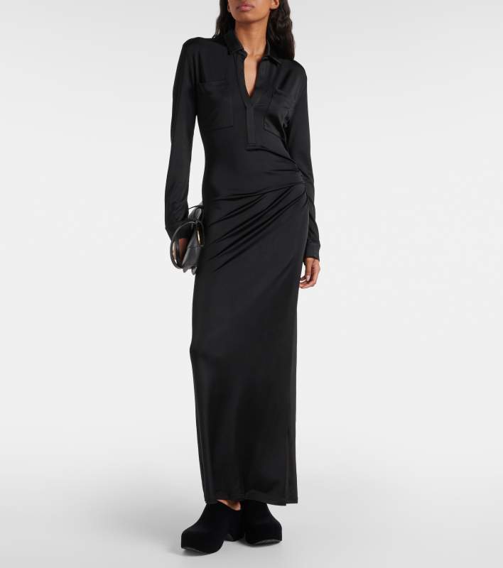TOVE Iana V-neck maxi dress