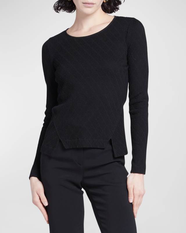 Textured Jersey Jacquard Sweater
