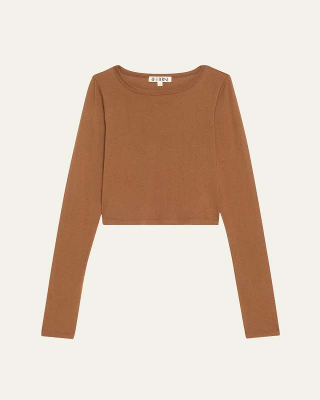 Heathered Long-Sleeve Baby Tee