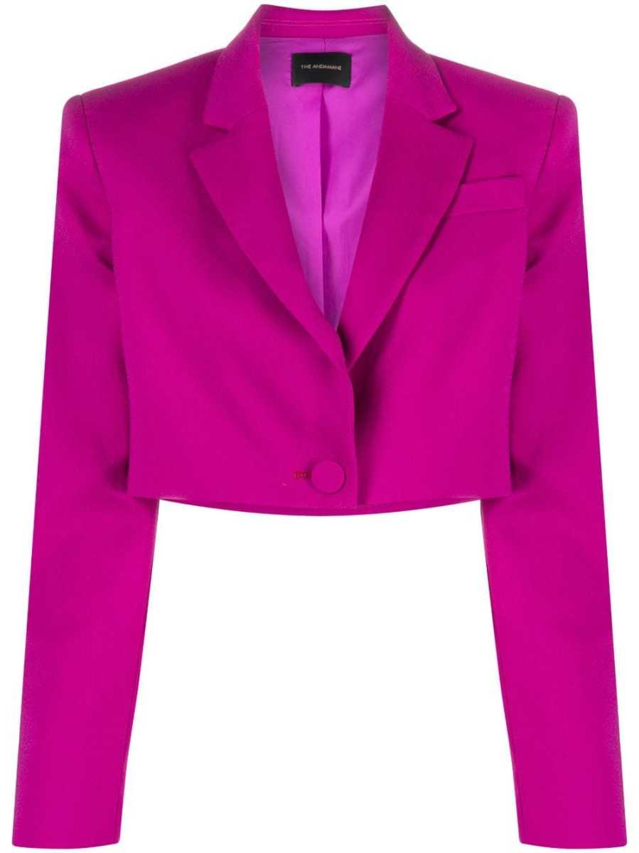 single-breasted cropped blazer
