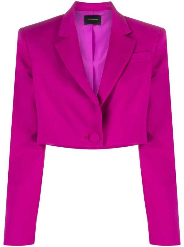 single-breasted cropped blazer