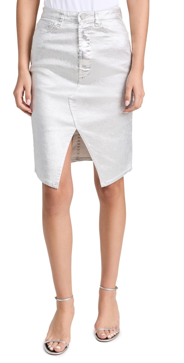 3x1 Elizabella Skirt Coated Silver