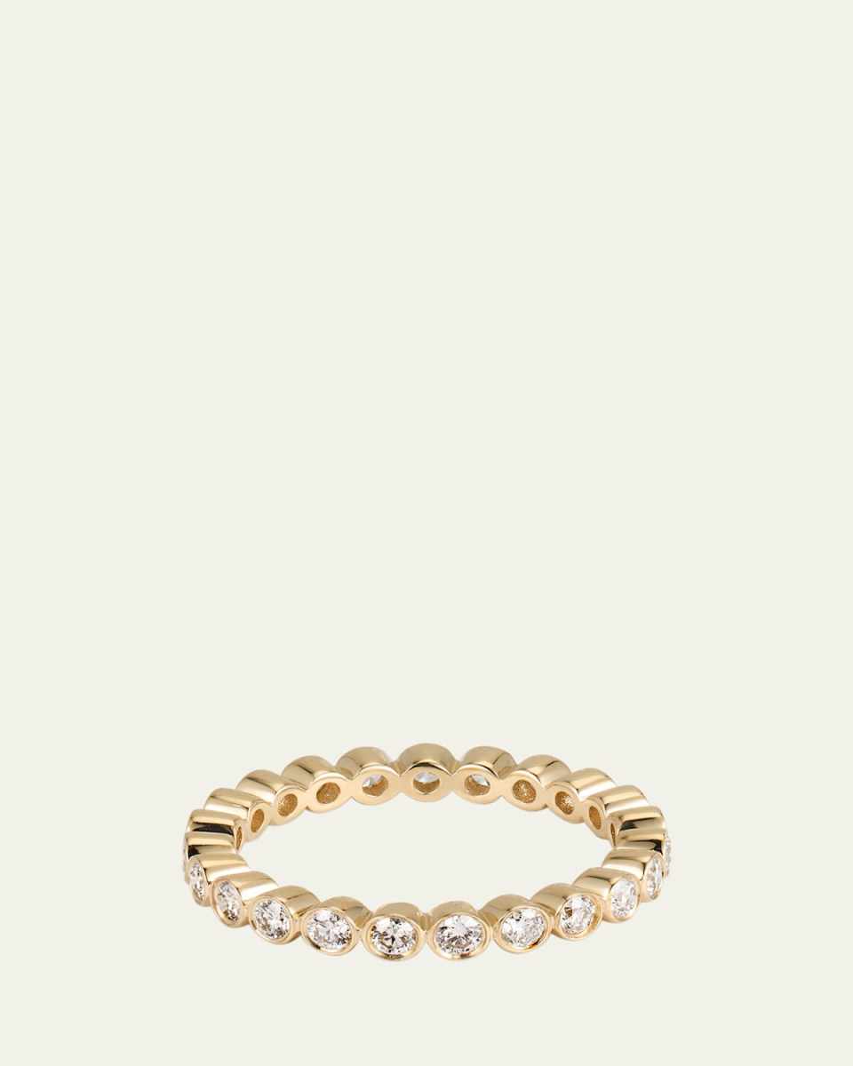 14K Yellow Gold Bezel Eternity Ring
