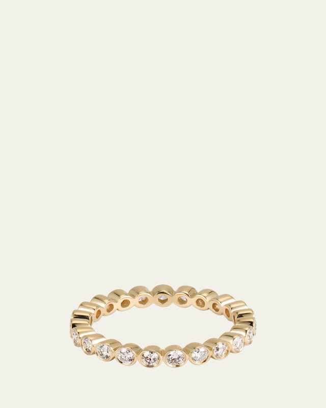 14K Yellow Gold Bezel Eternity Ring
