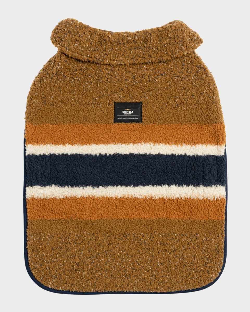 Striped Sherpa Pet Coat, Size XX