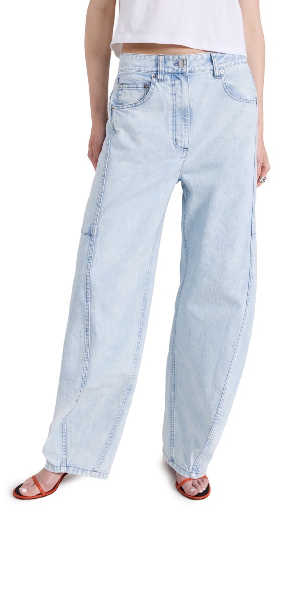 Tibi Bleached Denim Sid Jeans Bleached Denim