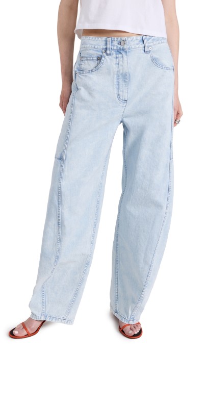 Tibi Bleached Denim Sid Jeans Bleached Denim