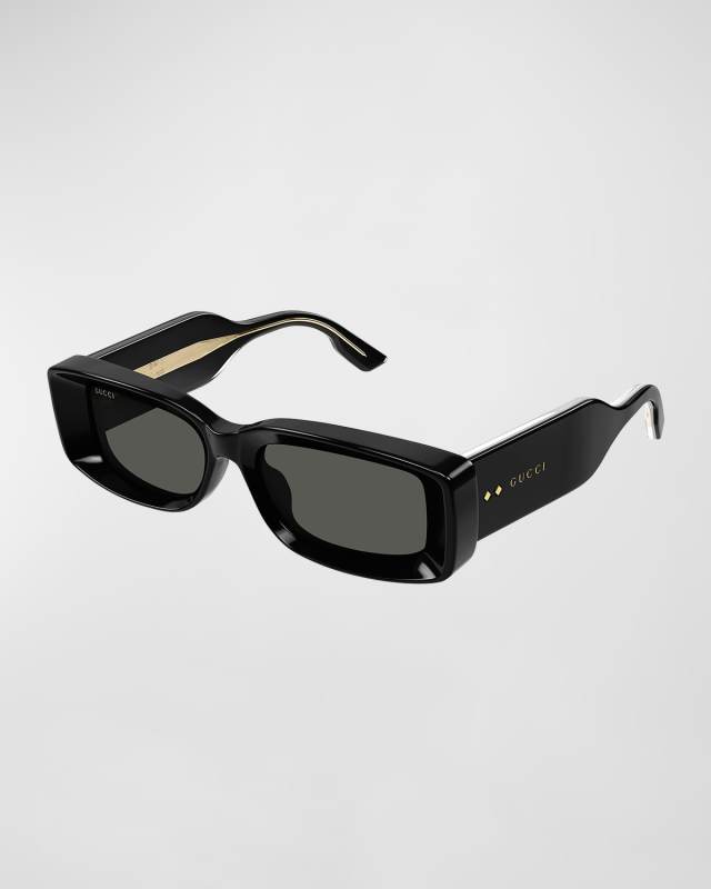 Beveled Acetate Rectangle Sunglasses