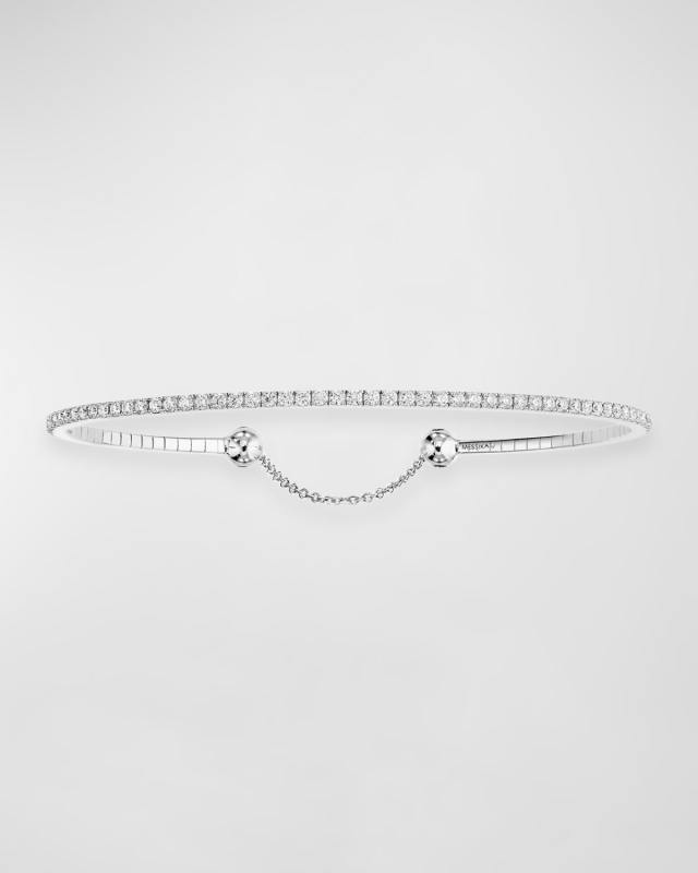 SKINNY 18K WHITE GOLD DIAMOND BRACELET