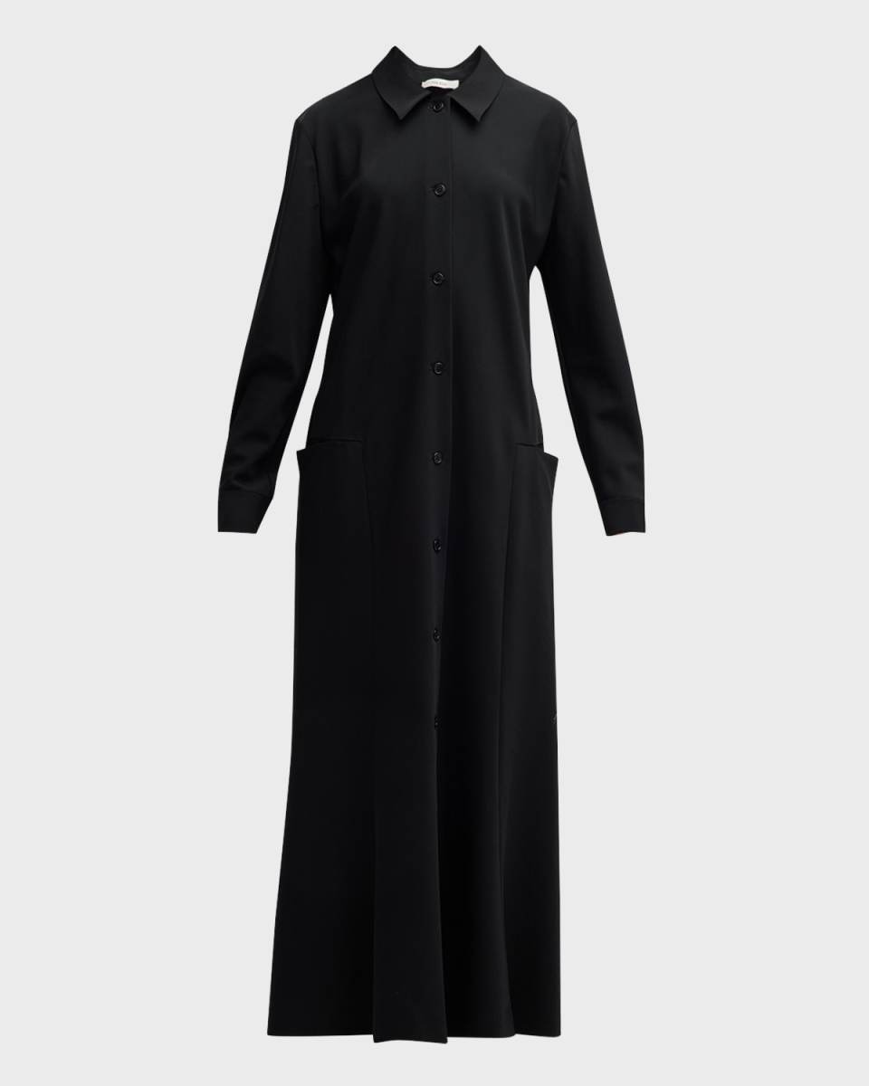 Myra Long-Sleeve Maxi Shirtdress