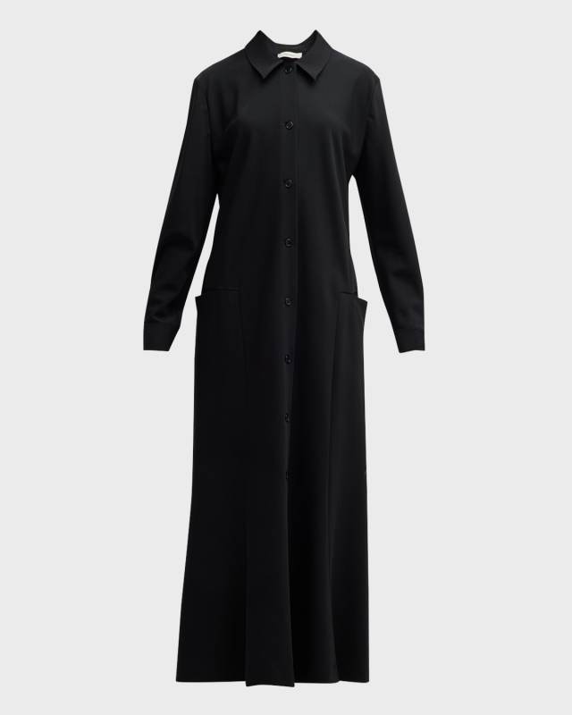 Myra Long-Sleeve Maxi Shirtdress