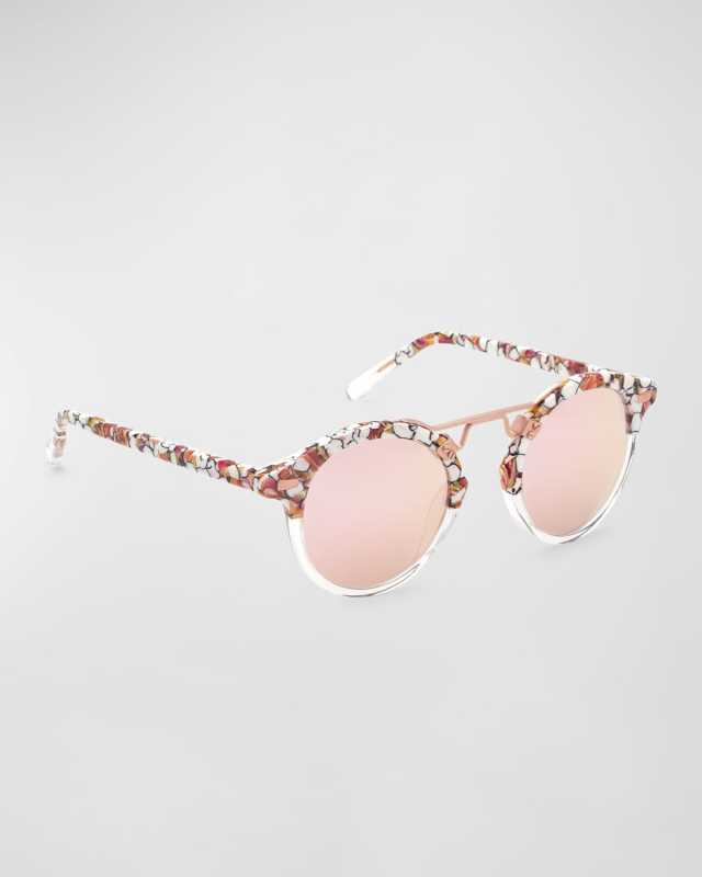 St. Louis Round Sunglasses with Metal Keyhole - Lotus to Cry