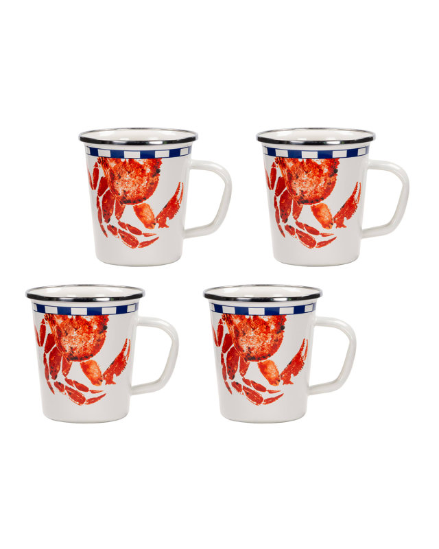Crab House Latte Mugs, Set of 4