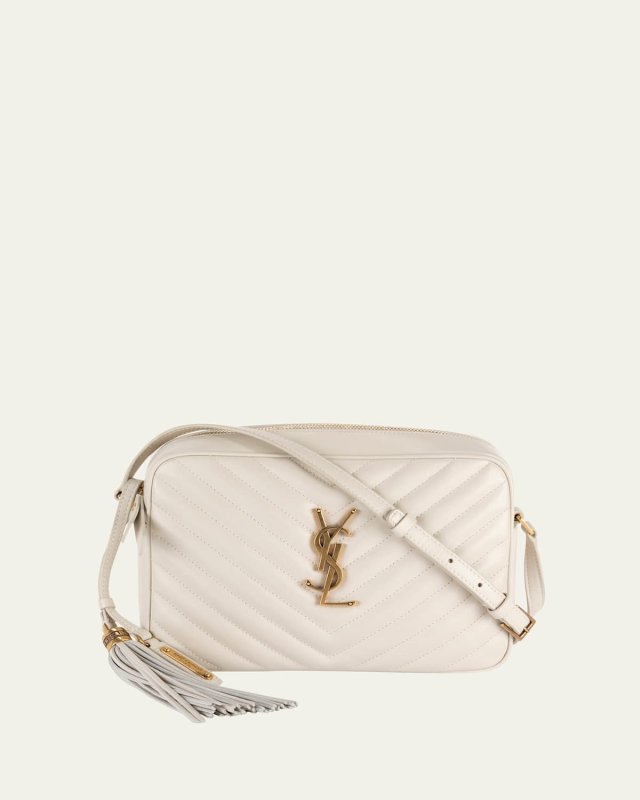 Lou Medium YSL Camera Bag with Tassel in Quilted Leather