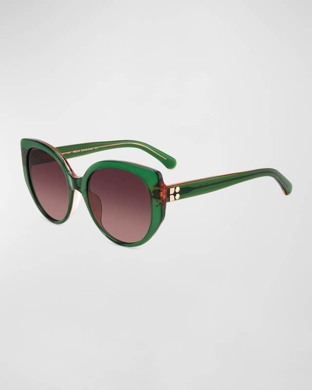 seraphina acetate round sunglasses