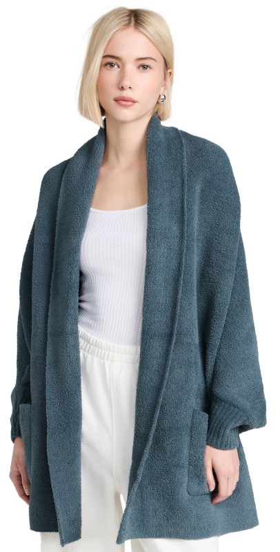Barefoot Dreams CozyChic Blanket Wrap Smokey Blue