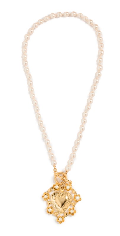 Brinker + Eliza Adele Pearl Necklace Gold