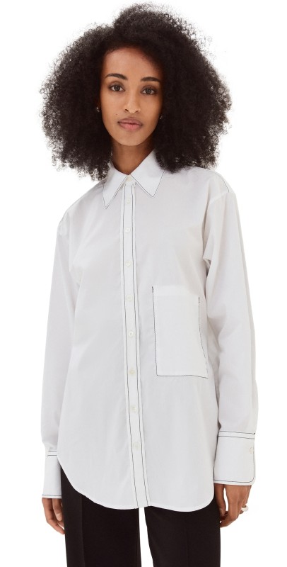 Bite Studios Stitch Cotton Shirt White