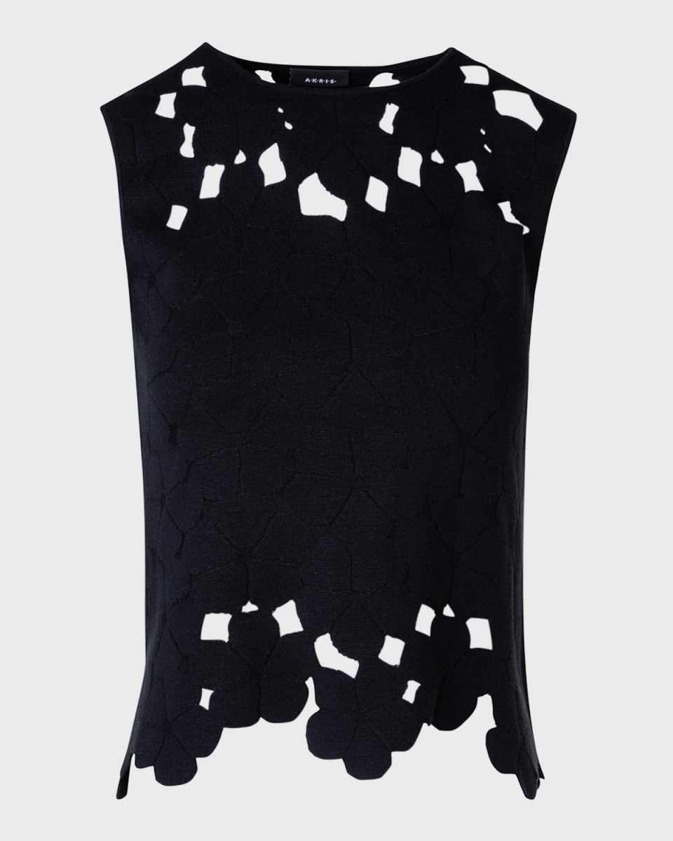 Anemones Jacquard Knit Top
